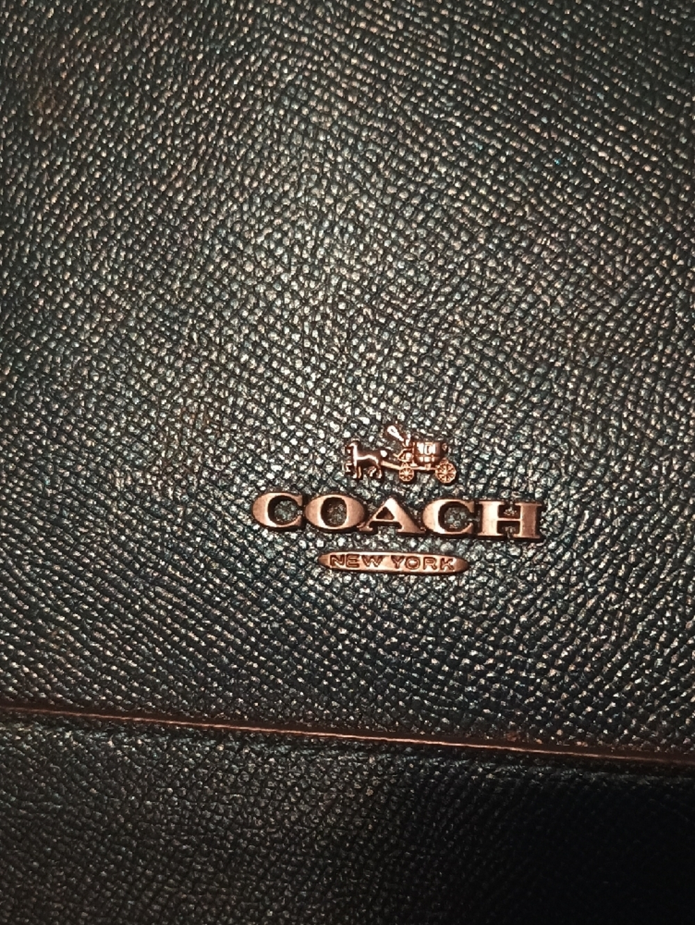 Coach Metallic Blue Dome Satchel with Gold Hardware - Picture 2 of 7